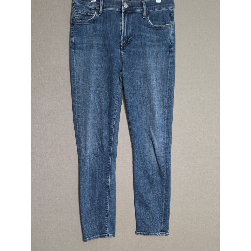 Citizens Of Humanity Blue RocketCrop Midrise Skinny Jeans